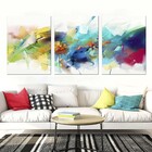 Quadro Abstrato Decorativo Colorido Moderno Sala 3 Peças