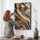 Quadro Abstrato Dourado Textura