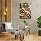 Quadro Abstrato Dourado Textura