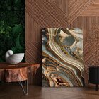 Quadro Abstrato Dourado Textura  Grande 118x78