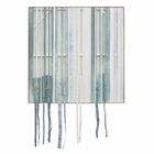 Quadro Abstrato Em Tecido Dover Azul E Branco 120x120cm