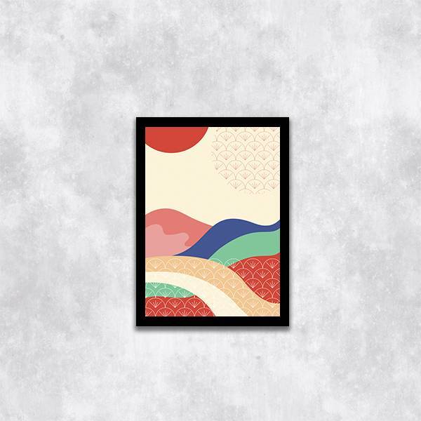 Quadro Abstrato Figurativo Colors Nature Ii 24x18cm Moldura:m