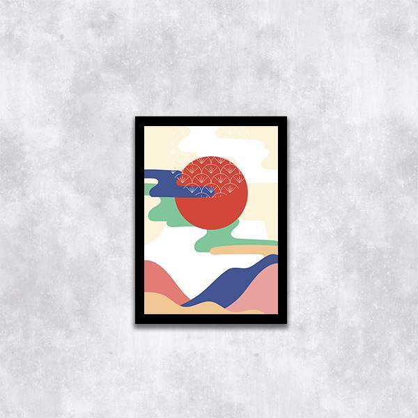 Quadro Abstrato Figurativo Colors Nature Iii 45x34cm - Com Vi