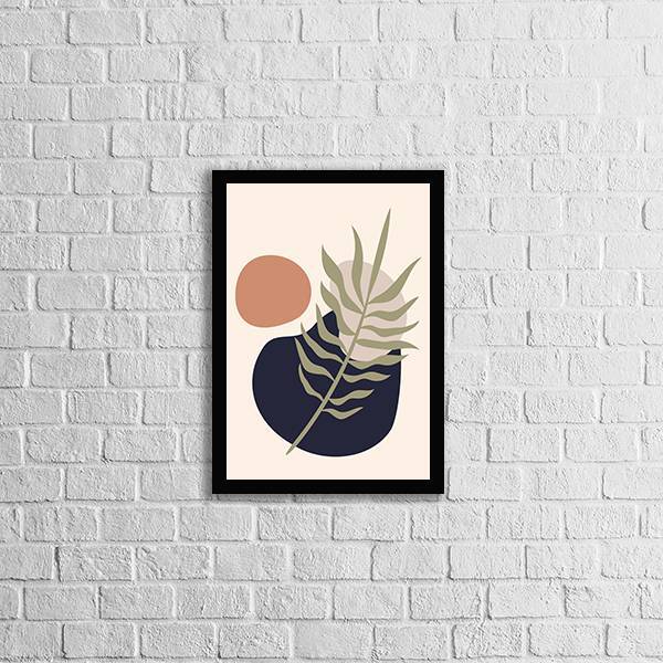 Quadro Abstrato Figurativo Folhagem Marrom Ii 33x24cm - Com V