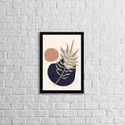 Quadro Abstrato Figurativo Folhagem Marrom Ii 33x24cm - Com V