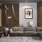 Quadro Abstrato Figurativo Mulher 33x24cm - Com Vidro Moldura