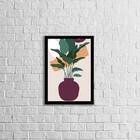 Quadro Abstrato Figurativo Vaso Forma Ii 45x34cm - Com Vidro