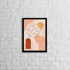 Quadro Abstrato Figurativo Vaso Forma Iii 45x34cm - Com Vidro