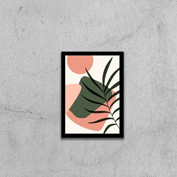 Quadro Abstrato Figurativo Vaso Forma Iv 24x18cm Moldura:made