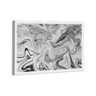 Quadro Abstrato Fluido Branco -- Br Artes