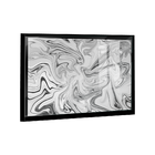 Quadro Abstrato Fluido Branco -- Br Artes