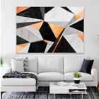 Quadro Abstrato Laranja Preto -- Br Artes