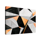 Quadro Abstrato Laranja Preto -- Br Artes