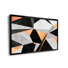 Quadro Abstrato Laranja Preto -- Br Artes