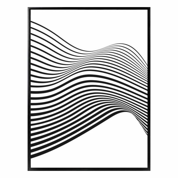 Quadro Abstrato Madison A Preto E Branco 60x80cm