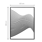 Quadro Abstrato Madison A Preto E Branco 60x80cm