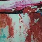 Quadro Abstrato Manchas Laranja Escuro Em Canvas 180x70cm