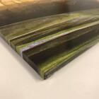 Quadro Abstrato Manchas Preto Branco E Amarelo Canvas 110x65