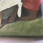 Quadro Abstrato Manchas Preto Branco E Amarelo Canvas 155x65