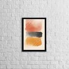 Quadro Abstrato Marrom E Preto I 24x18cm - Com Vidro Moldura: