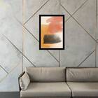 Quadro Abstrato Marrom E Preto Ii 45x34cm - Com Vidro Moldura