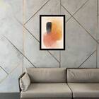 Quadro Abstrato Marrom E Preto Iii 33x24cm - Com Vidro Moldur