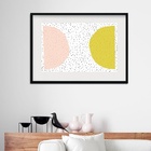 Quadro Abstrato Moderno Sweet Colors - 60x48cm Moldura:madeir