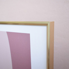 Quadro Abstrato Moldura Dourada 30x24cm