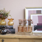 Quadro Abstrato Moldura Dourada 30x24cm