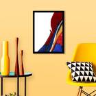 Quadro Abstrato Multicolorido I 24x18cm Moldura:madeira Preta