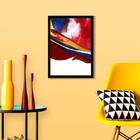 Quadro Abstrato Multicolorido Ii 33x24cm - Com Vidro Moldura: