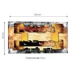 Quadro Abstrato Ocre 55x100cm