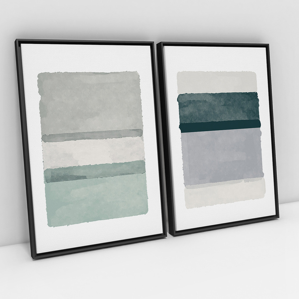 Quadro Abstrato Para Sala Minimalista Natureza Moodboard Kit