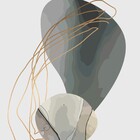 Quadro Abstrato Preto com Vidro 120x80cm Arte Própria