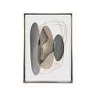 Quadro Abstrato Preto com Vidro 120x80cm Arte Própria