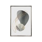 Quadro Abstrato Preto com Vidro 120x80cm Arte Própria