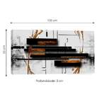 Quadro Abstrato Preto E Branco 55x100cm