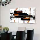 Quadro Abstrato Preto E Branco 55x100cm