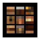 Quadro Abstrato Quadrado Uniart Marrom 30x30cm