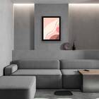 Quadro Abstrato Rosa Ii 45x34cm - Com Vidro Moldura:madeira B