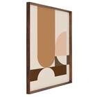 Quadro Abstrato Terracota com Vidro 100x70cm Arte Própria