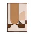 Quadro Abstrato Terracota com Vidro 100x70cm Arte Própria