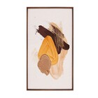 Quadro Abstrato Terracota com Vidro 120x66cm Arte Própria