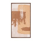 Quadro Abstrato Terracota com Vidro 120x66cm Arte Própria