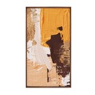 Quadro Abstrato Terracota com Vidro 120x66cm Arte Própria