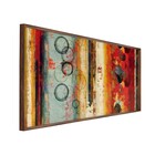 Quadro Abstrato Terracota com Vidro 150x70cm Arte Própria