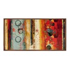 Quadro Abstrato Terracota com Vidro 150x70cm Arte Própria