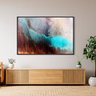 Quadro Abstrato Terracota com Vidro 160x80cm Arte Própria