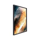 Quadro Abstrato Terracota com Vidro 80x80cm Arte Própria