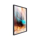 Quadro Abstrato Terracota com Vidro 80x80cm Arte Própria